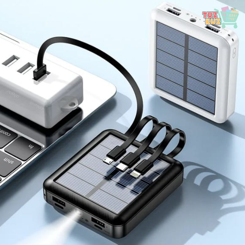 20000mAh Mini Solar Power Bank: Fast Charging and Portable for iPhone 11 12 13 14 Samsung Xiaomi