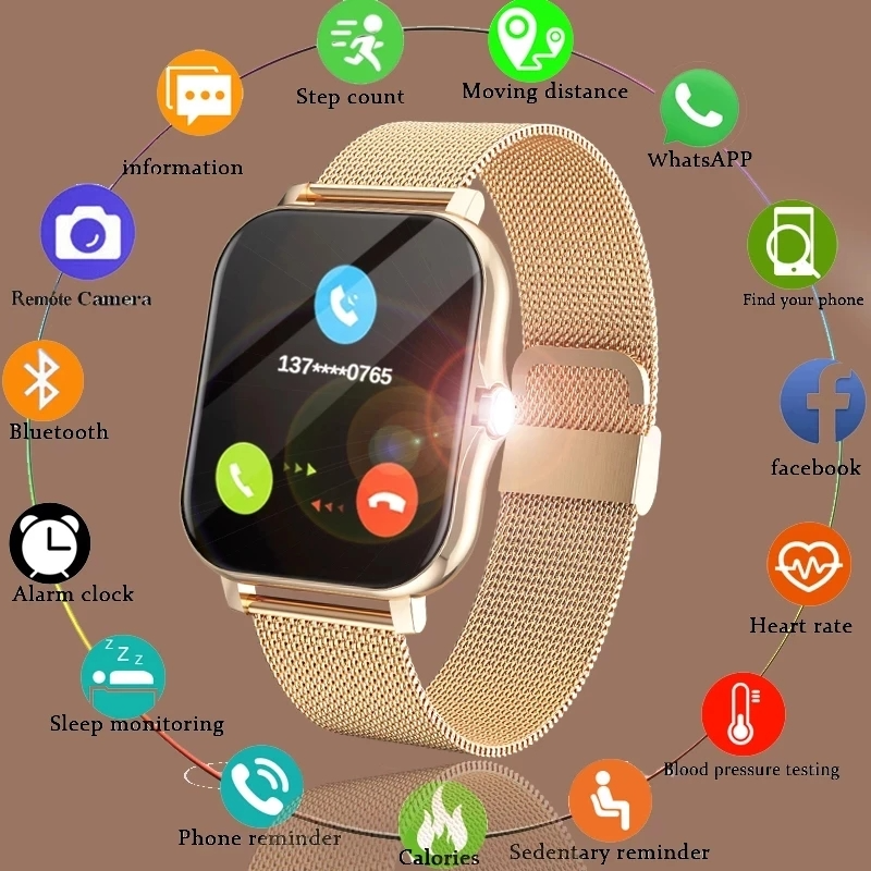 Xiaomi Samsung Android Phone 1.69" Color Screen Full Touch Custom Dial Smart Unisex watch
