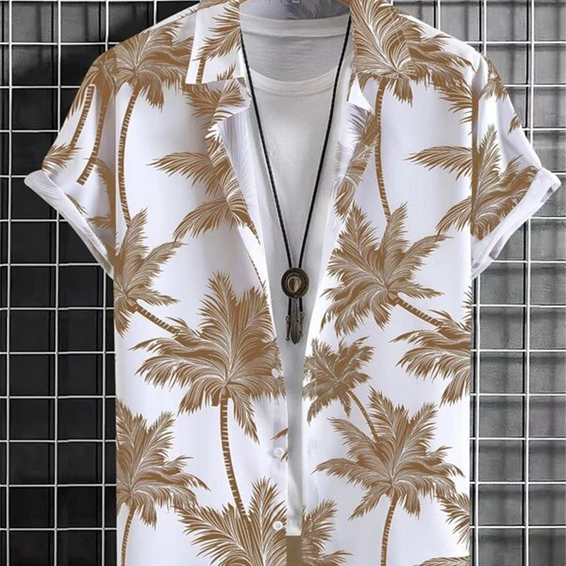 Hawaiian 3D Coconut Tree Men's Summer Beach Casual Clothing