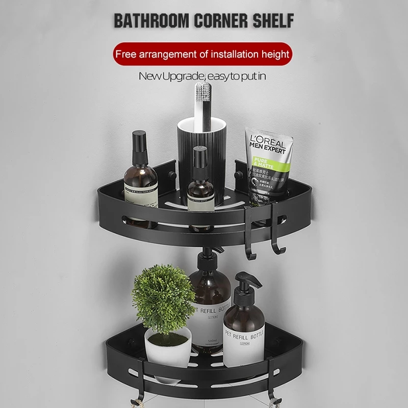 Bathroom Shelves Perforation-free WC Dresser Triangle Storage Rack