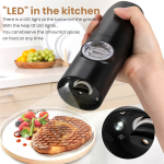 Electric Automatic Rechargeable Salt And Pepper Grinder Set