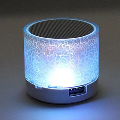 New Mini Portable Colorful LED Light USB Cylindrical MP3 Wireless Bluetooth Speaker