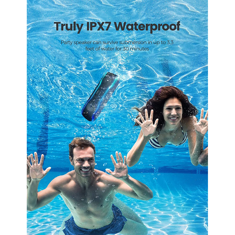 WISETIGER Outdoor IPX7 Waterproof 25W BT5.3  Bluetooth Speaker
