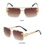 UV400 Retro Rimless Sunglasses For Men