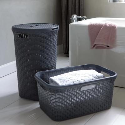 Curver 45L Anthracite "Style" Laundry Basket
