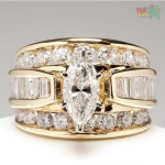 1 Carat Diamond Multi Gold Ring for Women