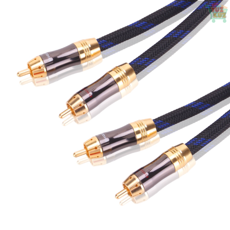 2 Phono RCA to Twin Phono Cable stereo