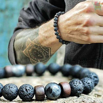 Volcanic Stone Bracelet for Men