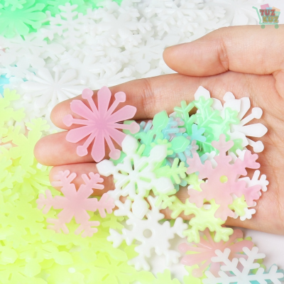 50pcs Luminous Snowflake Window Stickers