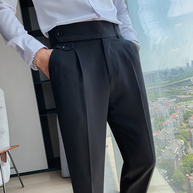 Business Casual Suit Pants Men