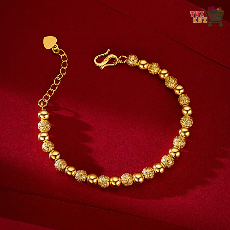 Round Bead Wedding Chain Bracelet for Women