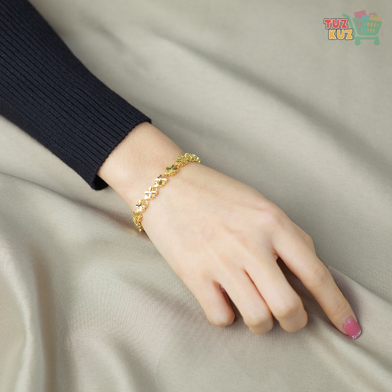 Four-leaf clover gold bracelet For Women's