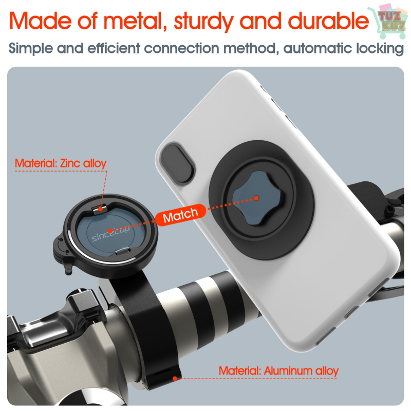 Bike Phone Holder,Motorcycle Cellphone Quick Mount