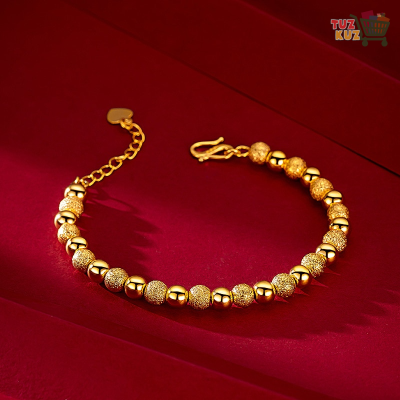 Round Bead Wedding Chain Bracelet for Women