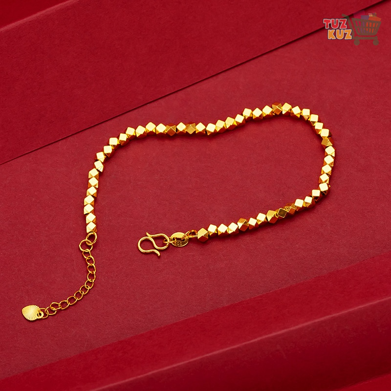 Real 18K Gold Chain Bracelet for Women